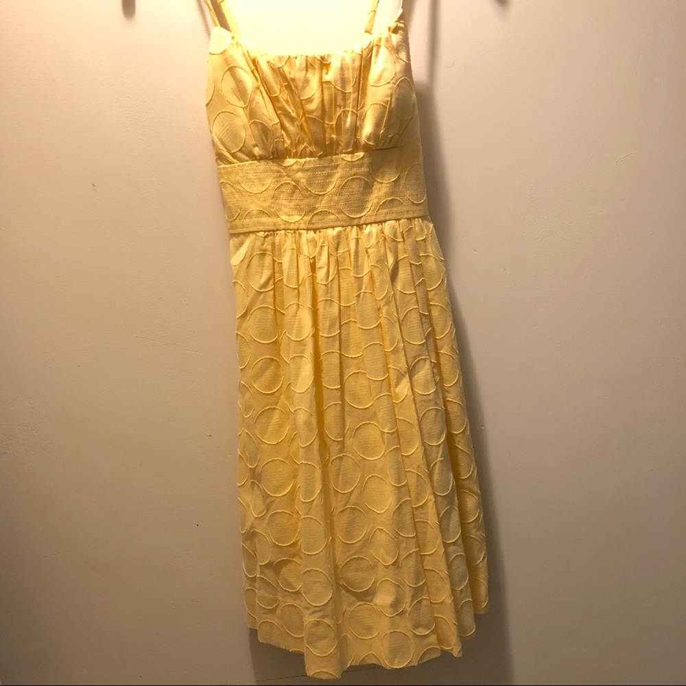 3/4 B.Darlin yellow circle print dress